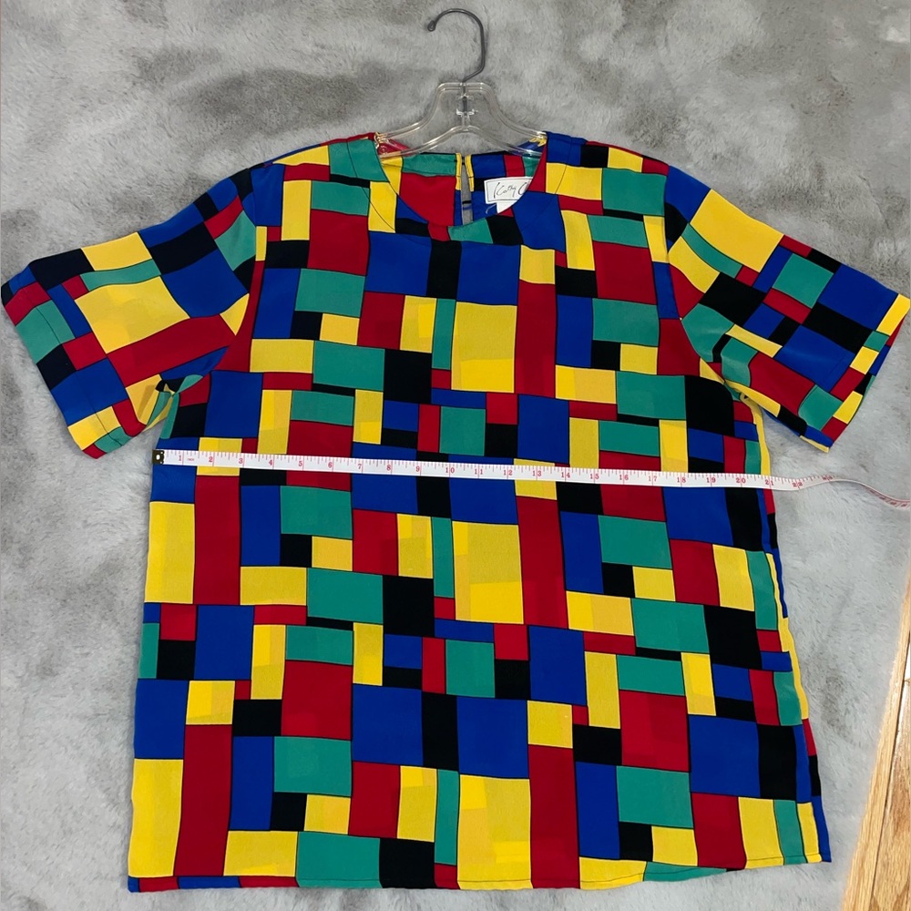 🔰Kathy Che Colorful Geometric Pattern Top
